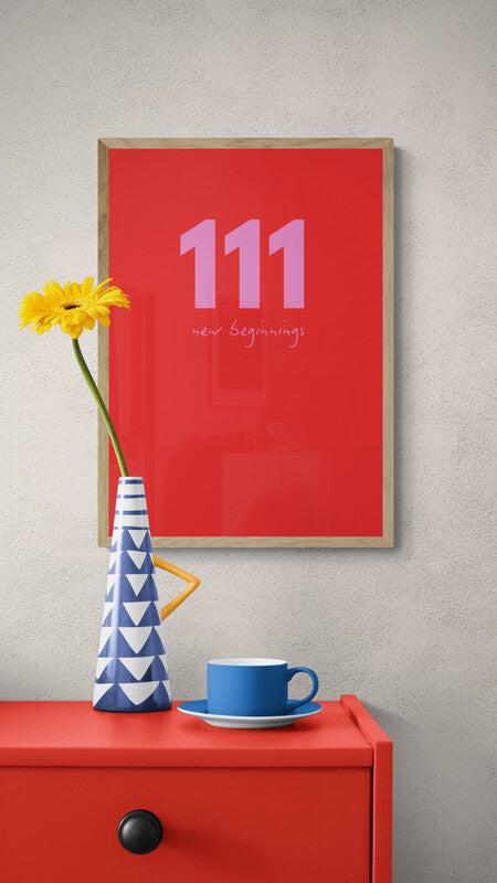 111 Angel Time Wall Art Print | New beginnings