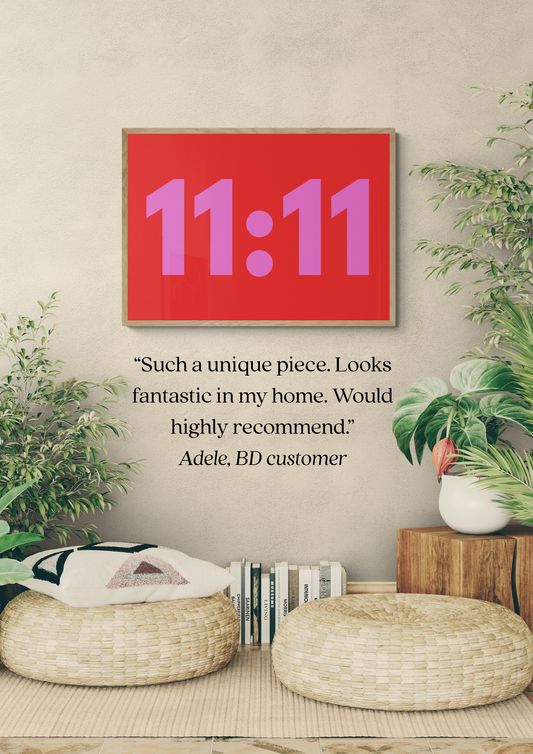 11:11 wall art print | Angel time