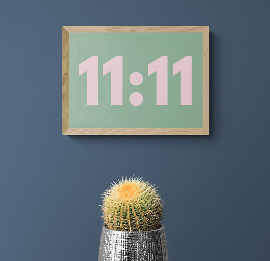 11:11 wall art print | Angel time
