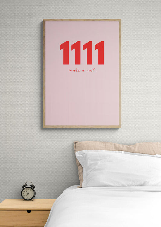 1111 Angel Time Wall Art Print | Make a wish