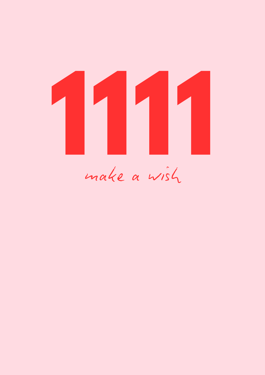1111 Angel Time Wall Art Print | Make a wish