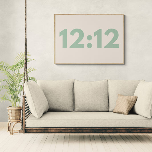 12:12 wall art print | Angel time | Transformation + new beginnings