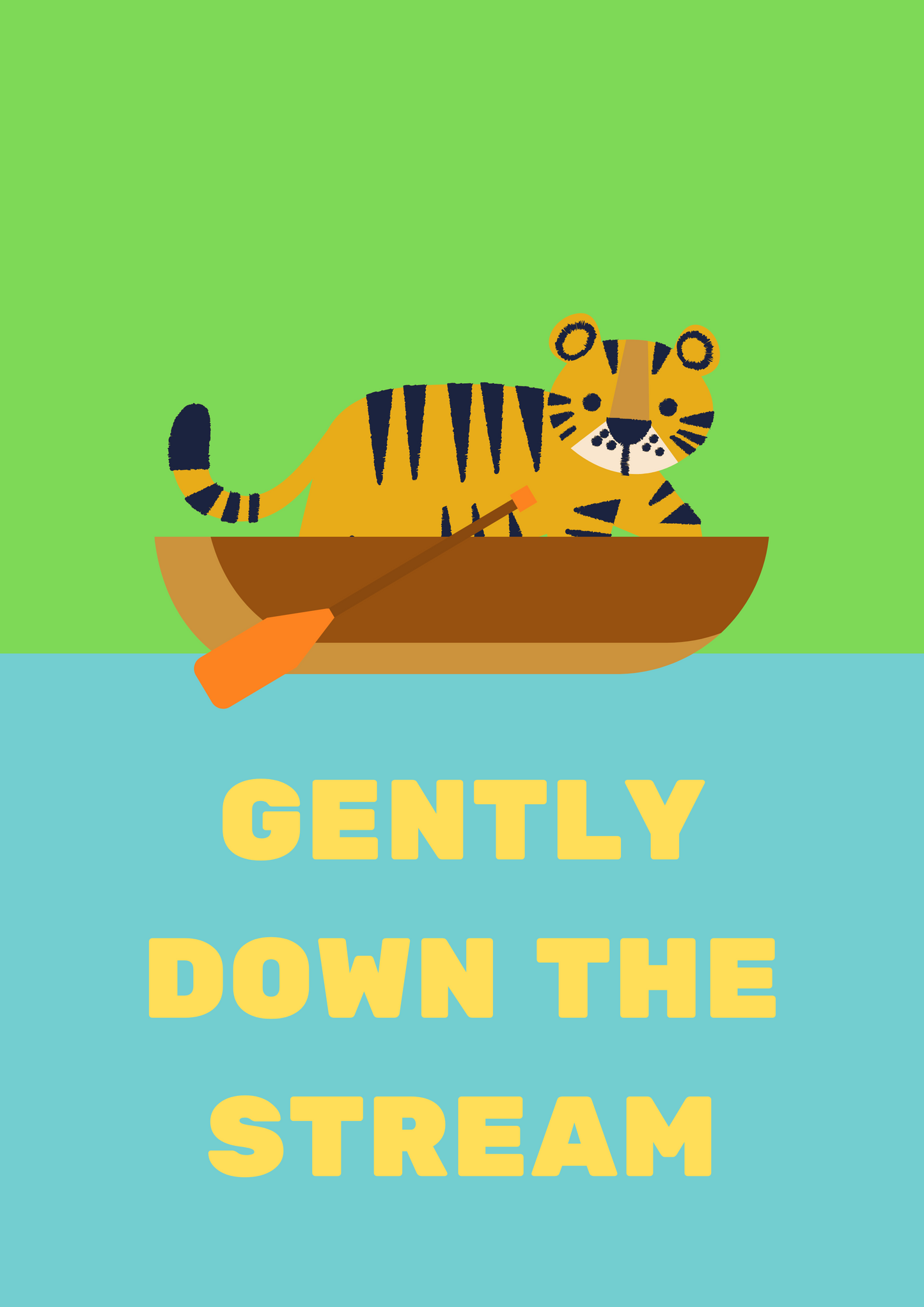 Row row row your boat wall art print collection