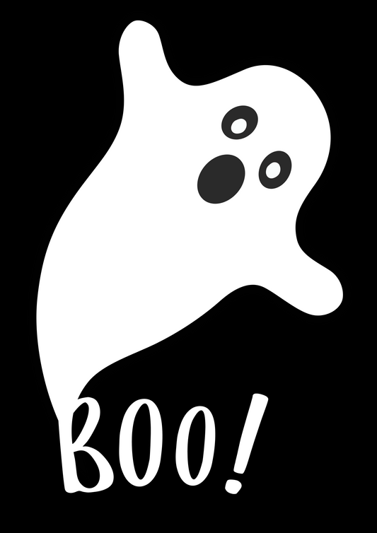 Glow in the dark ghost wall art print
