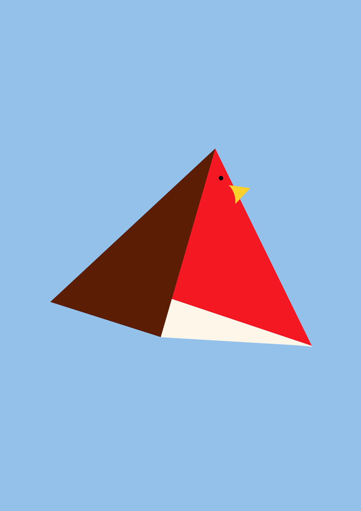 Geometric Robin wall art print