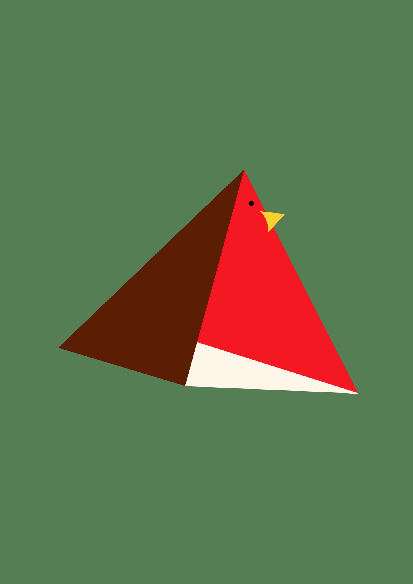 Geometric Robin wall art print