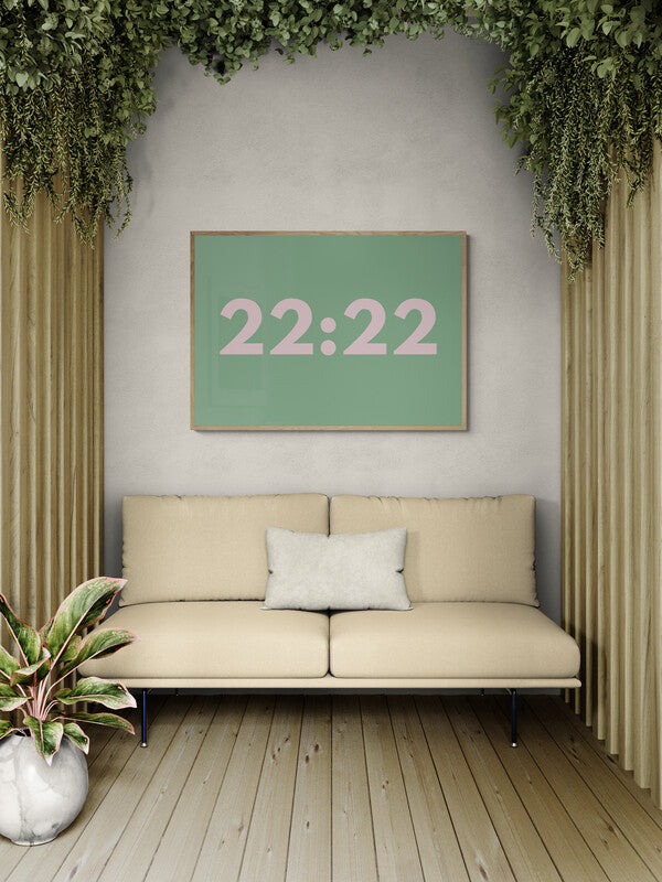 22:22 wall art print | Angel time