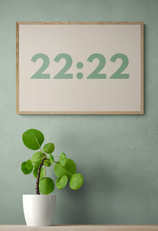 22:22 wall art print | Angel time