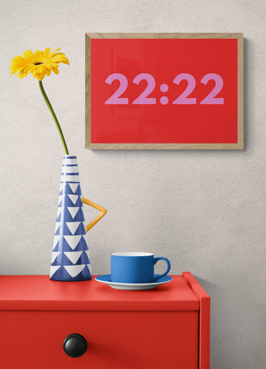 22:22 wall art print | Angel time