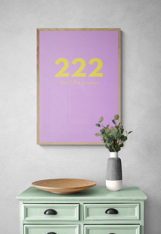 222 Angel Time Wall Art Print | Trust the process