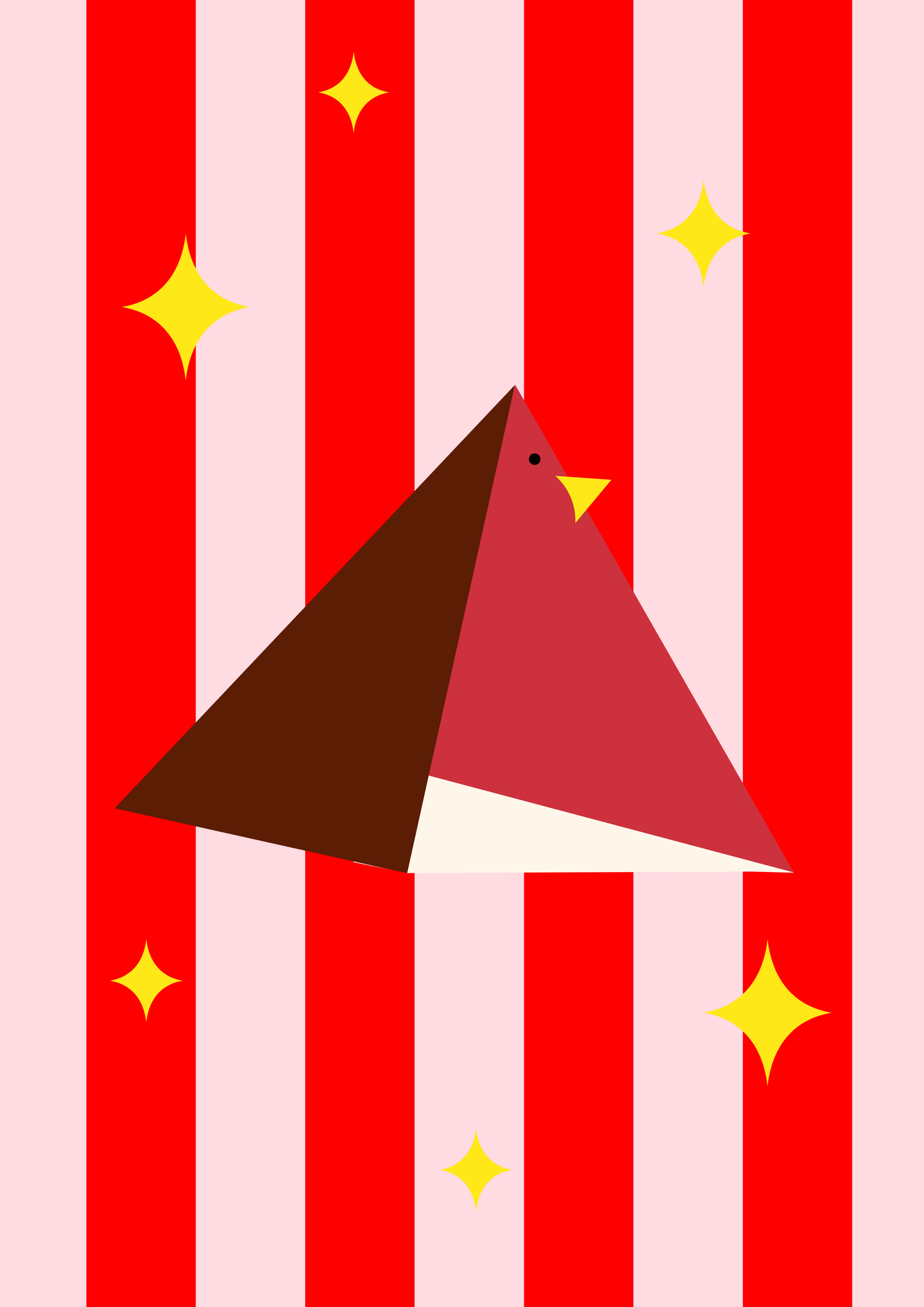 Geometric Robin wall art print