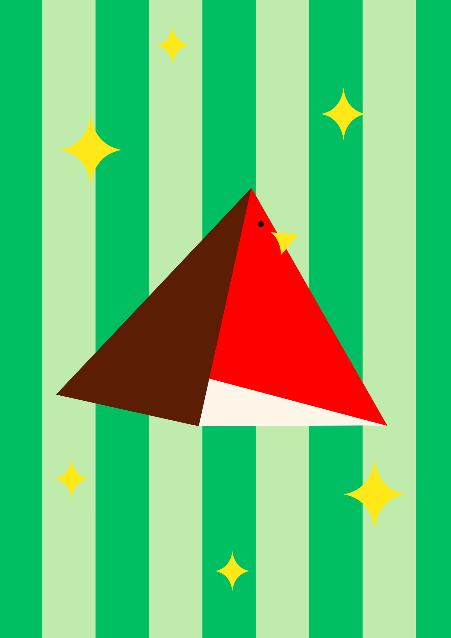 Geometric Robin wall art print