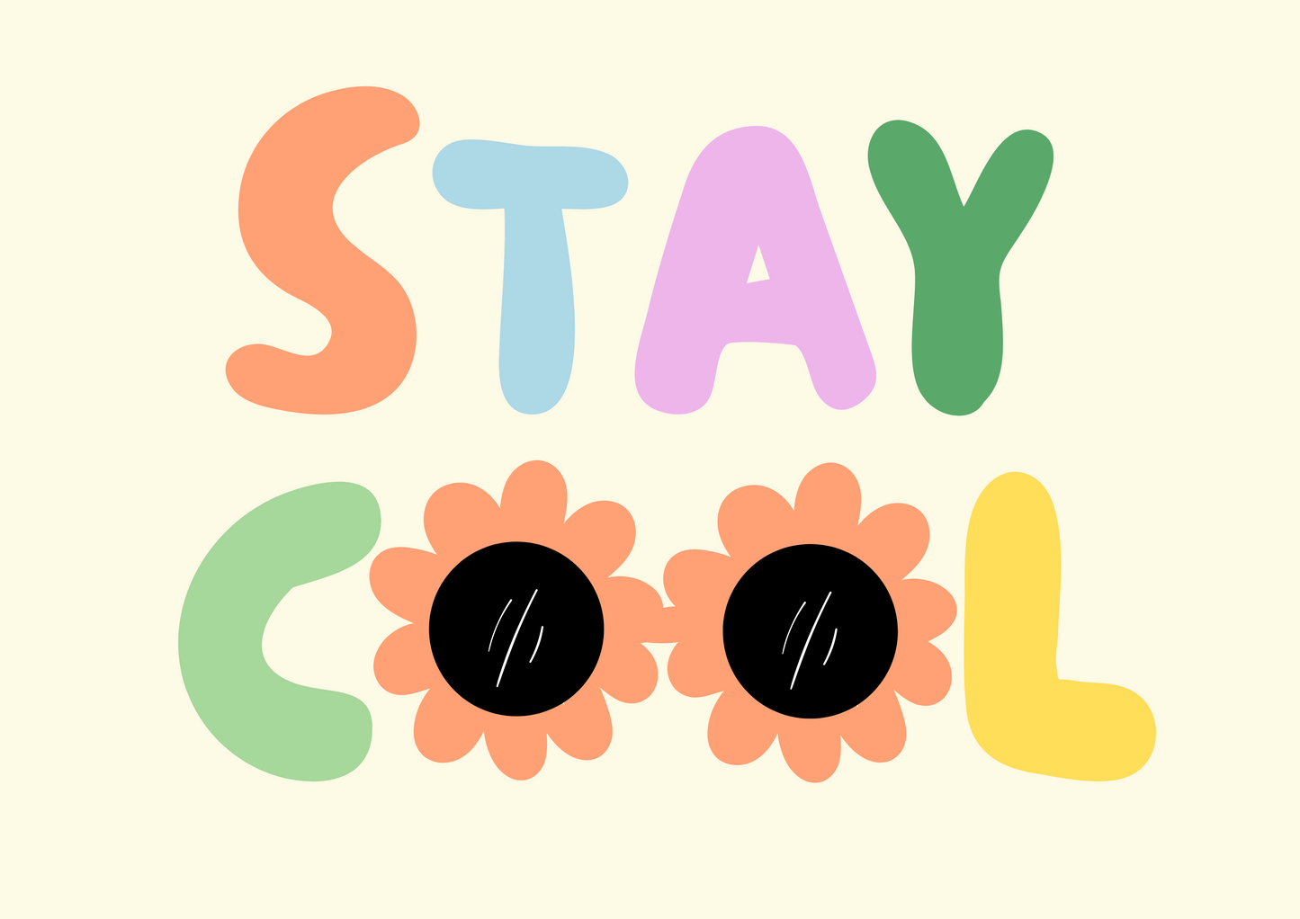 Stay cool (flowers) wall art print
