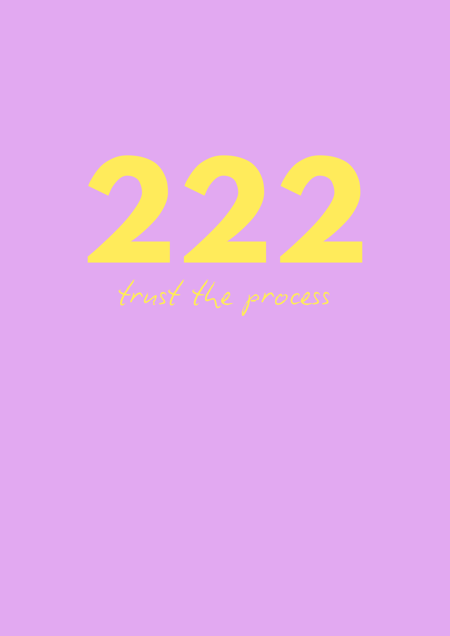 222 Angel Time Wall Art Print | Trust the process