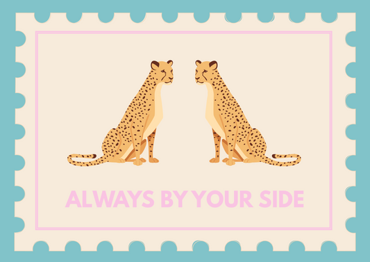 Always by your side Cheetah wall art print