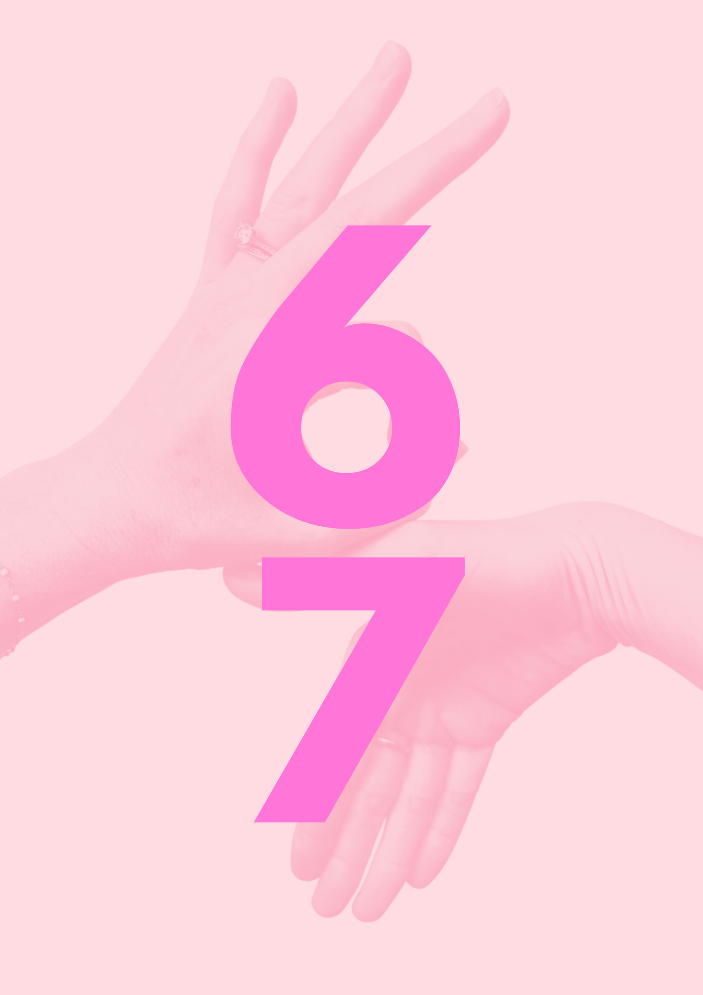 “67” wall art print; 6-7, SIX SEVEN