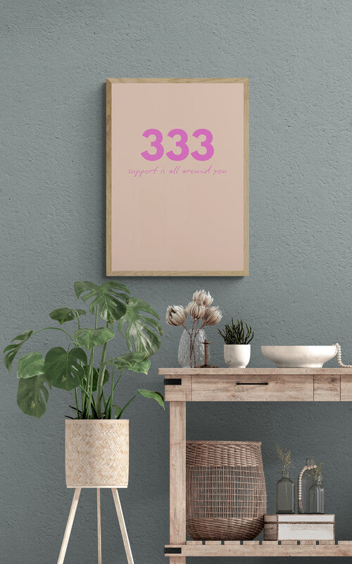 333 Angel Time Wall Art Print | Support is all around you