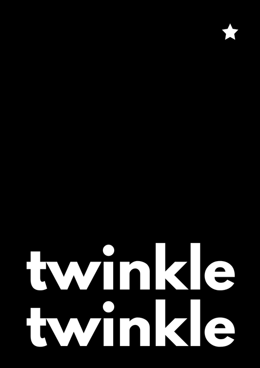 Twinkle, twinkle glow in the dark wall art print