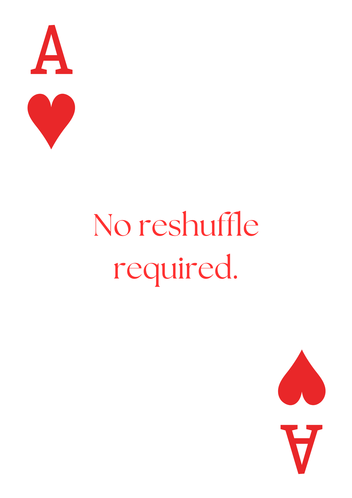 Ace of Hearts art prints and greetings cards