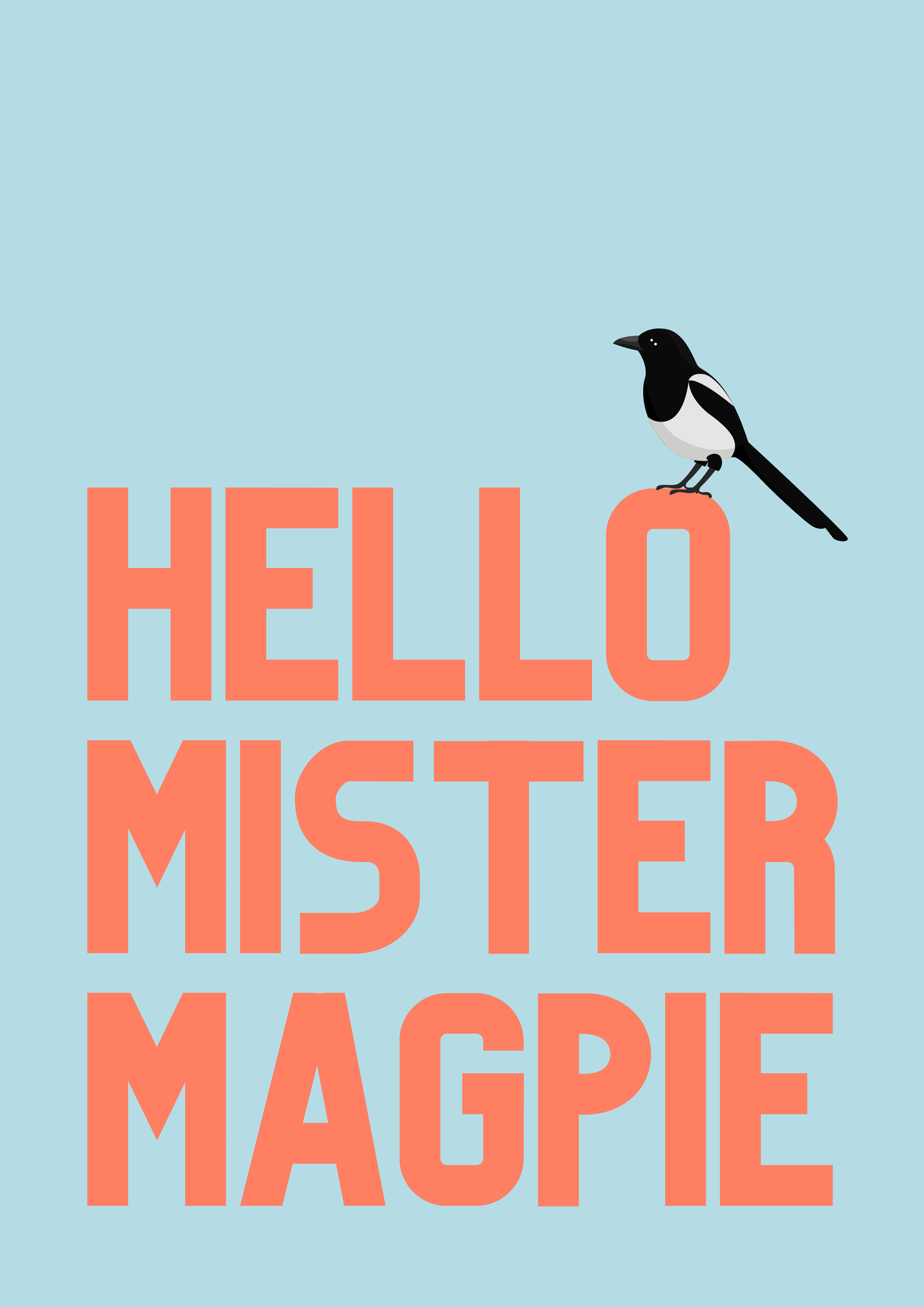 Hello Mister Magpie wall art print