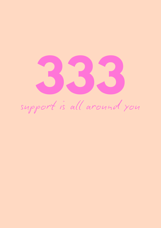 333 Angel Time Wall Art Print | Support is all around you