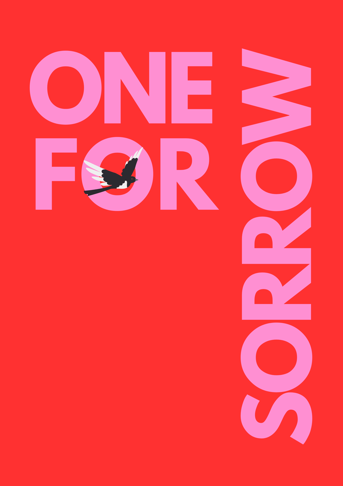 One for Sorrow magpie wall art print | Folklore art