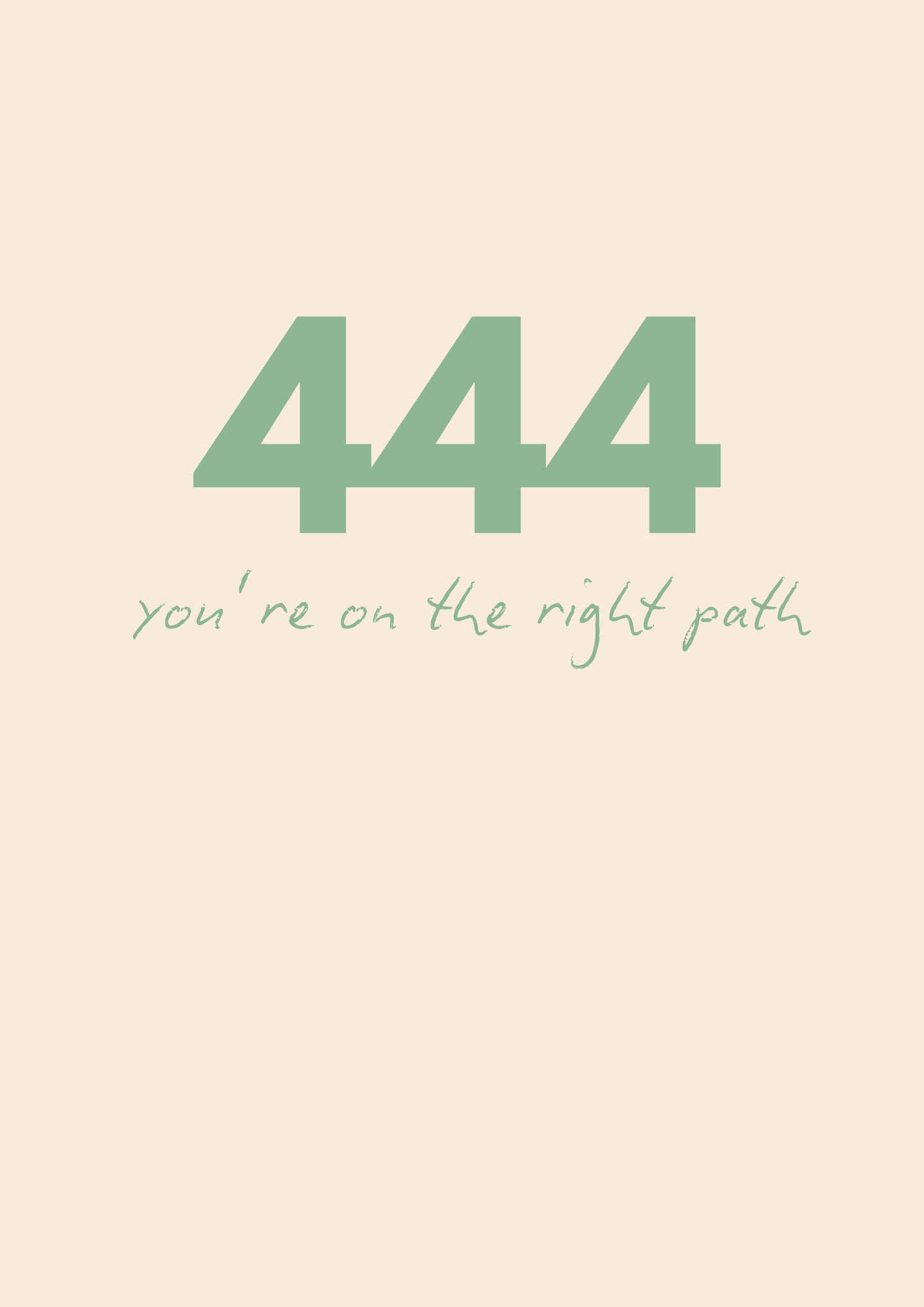 444 Angel Time Wall Art Print | You're on the right path