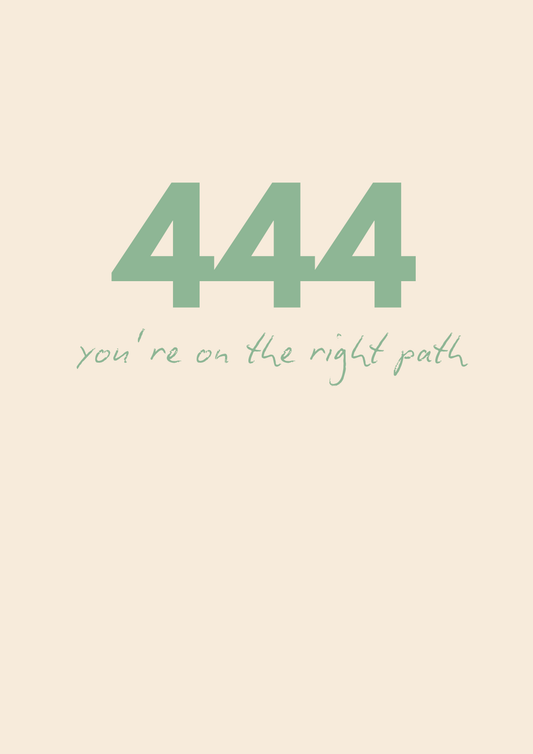 444 Angel Time Wall Art Print | You're on the right path