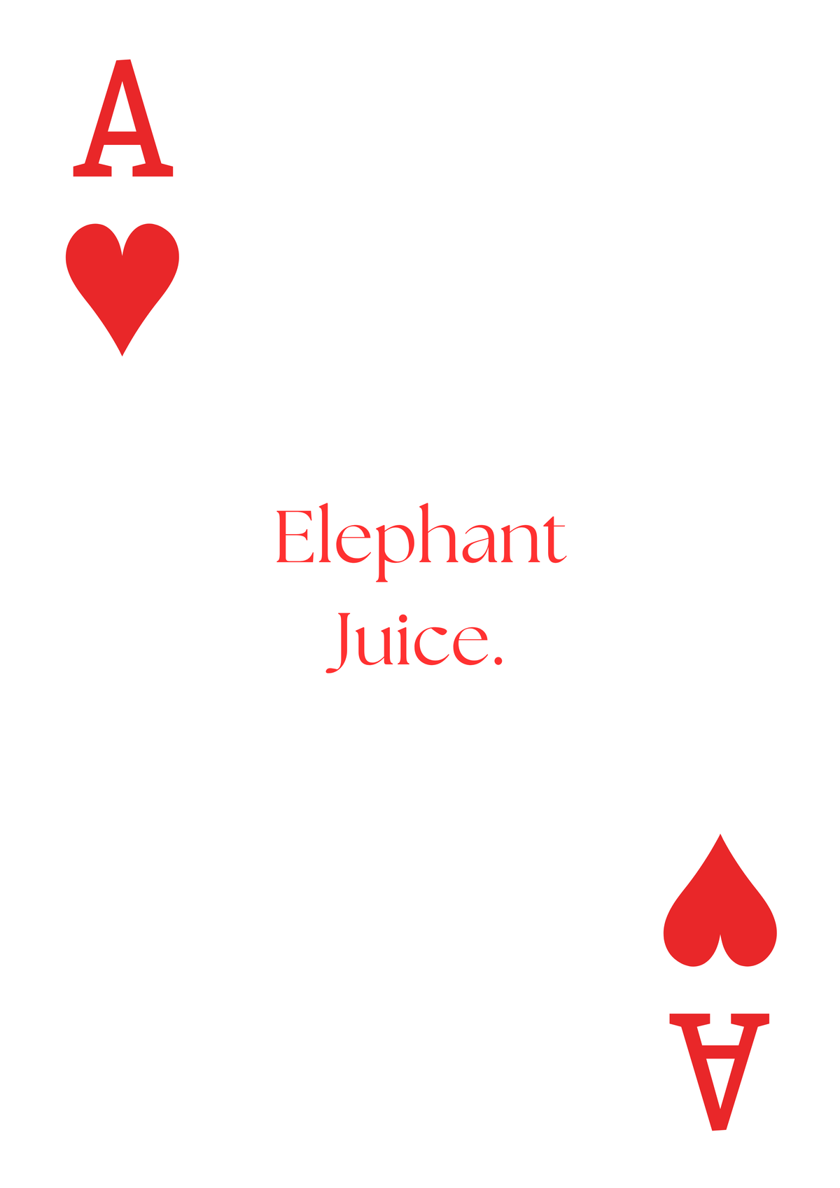 Ace of Hearts art prints and greetings cards