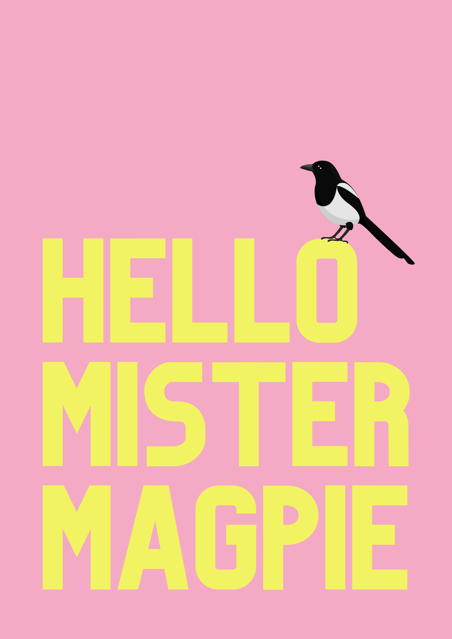 Hello Mister Magpie wall art print