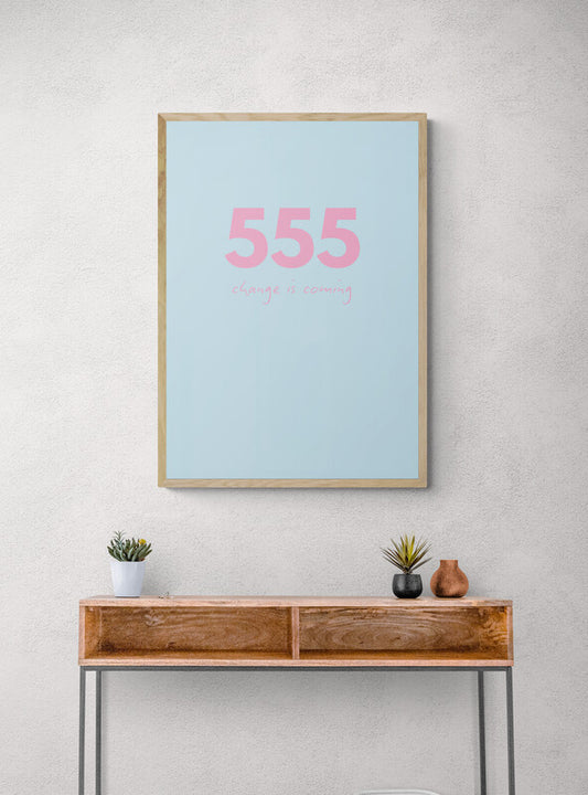 555 Angel Time Wall Art Print | Change is coming