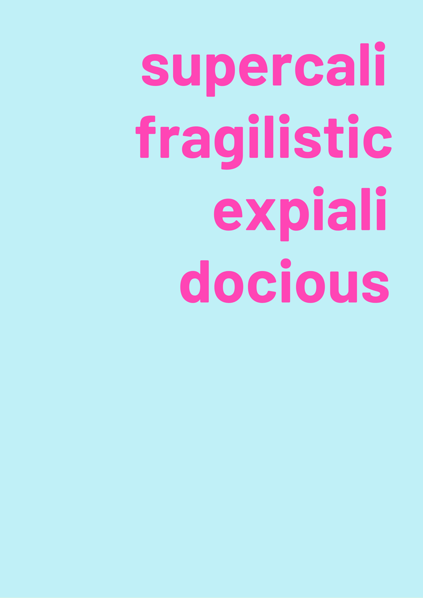 Supercalifragilisticexpialidocious wall art print