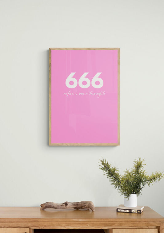 666 Angel Time Wall Art Print | Refocus your thoughts