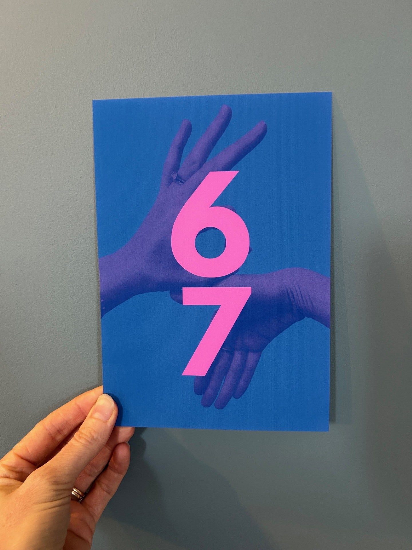 “67” wall art print; 6-7, SIX SEVEN