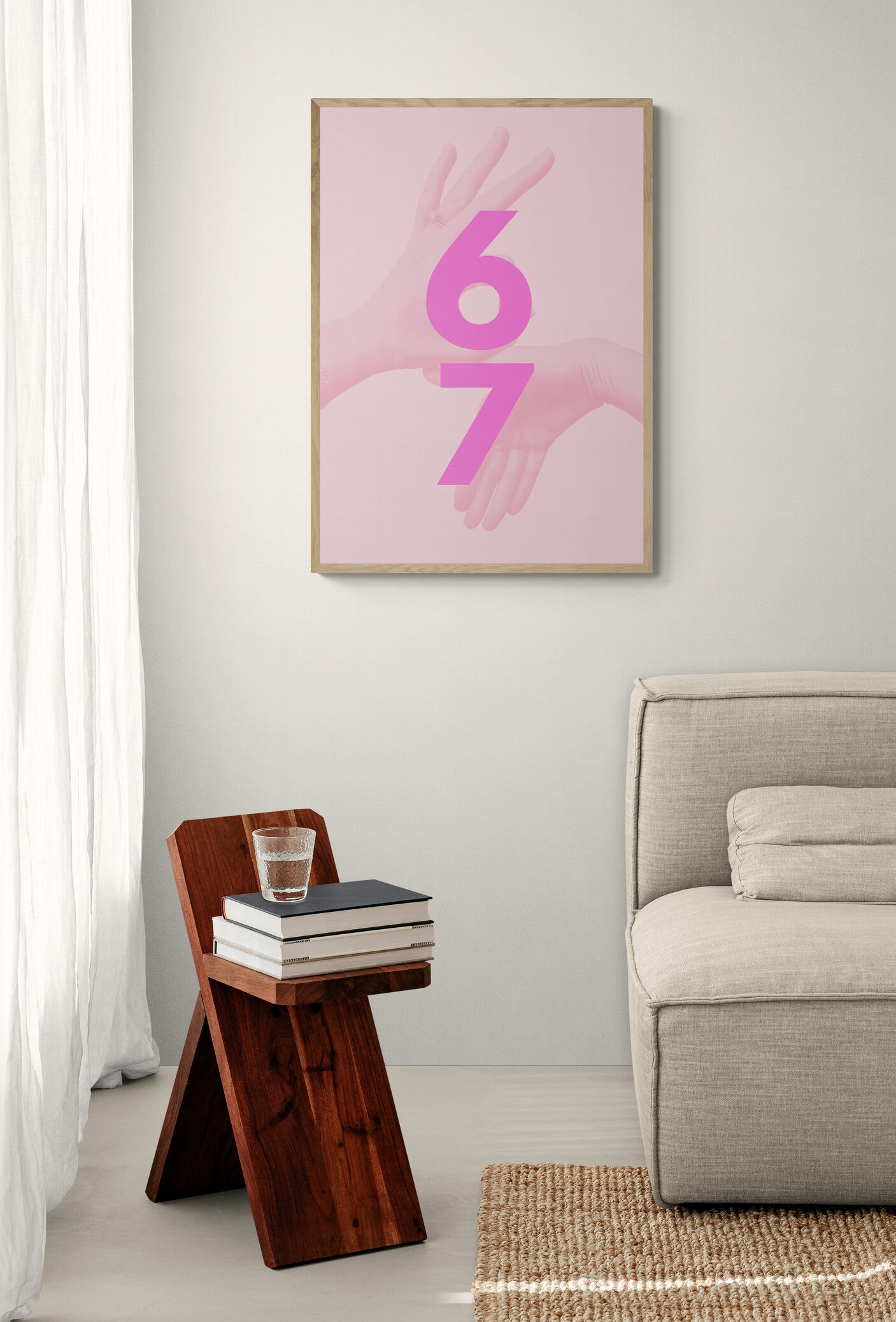 “67” wall art print; 6-7, SIX SEVEN
