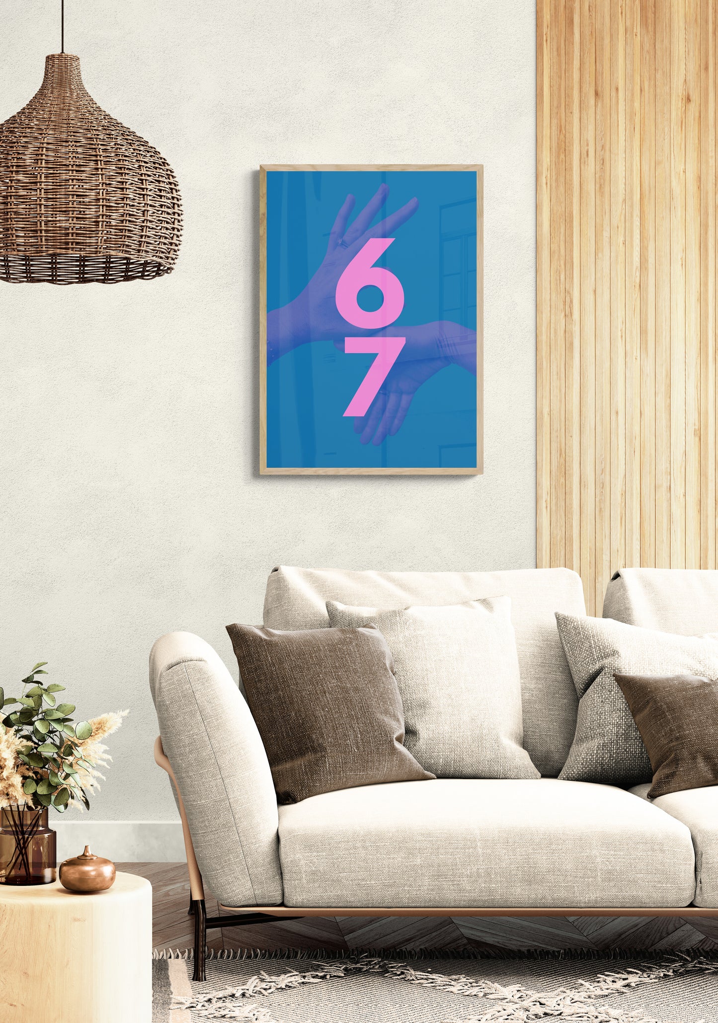 “67” wall art print; 6-7, SIX SEVEN