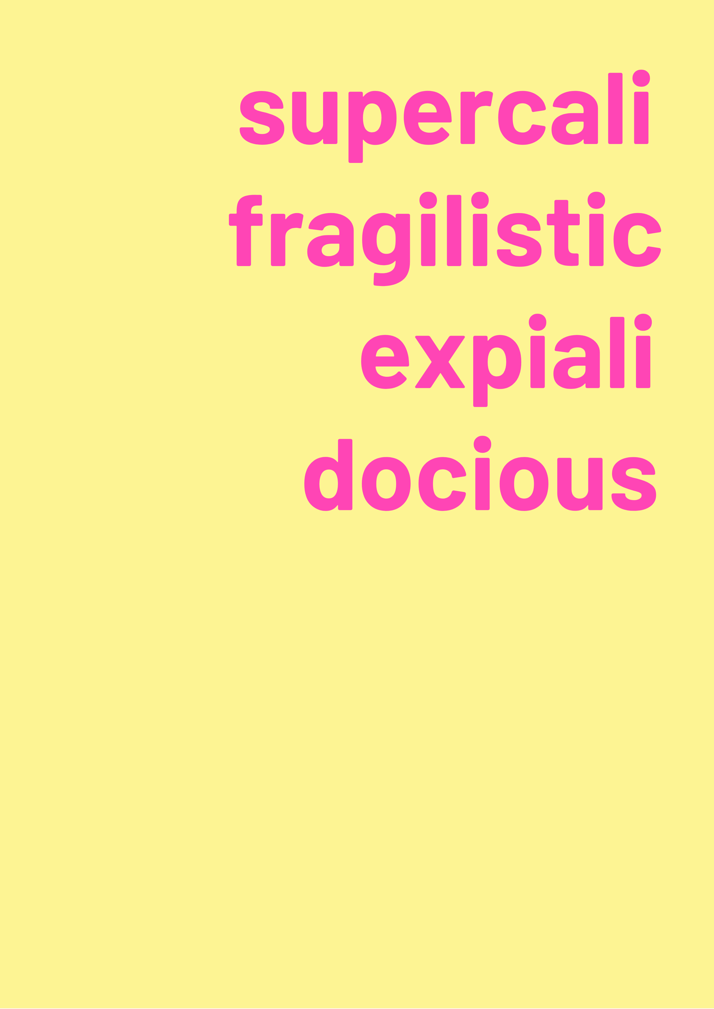 Supercalifragilisticexpialidocious wall art print