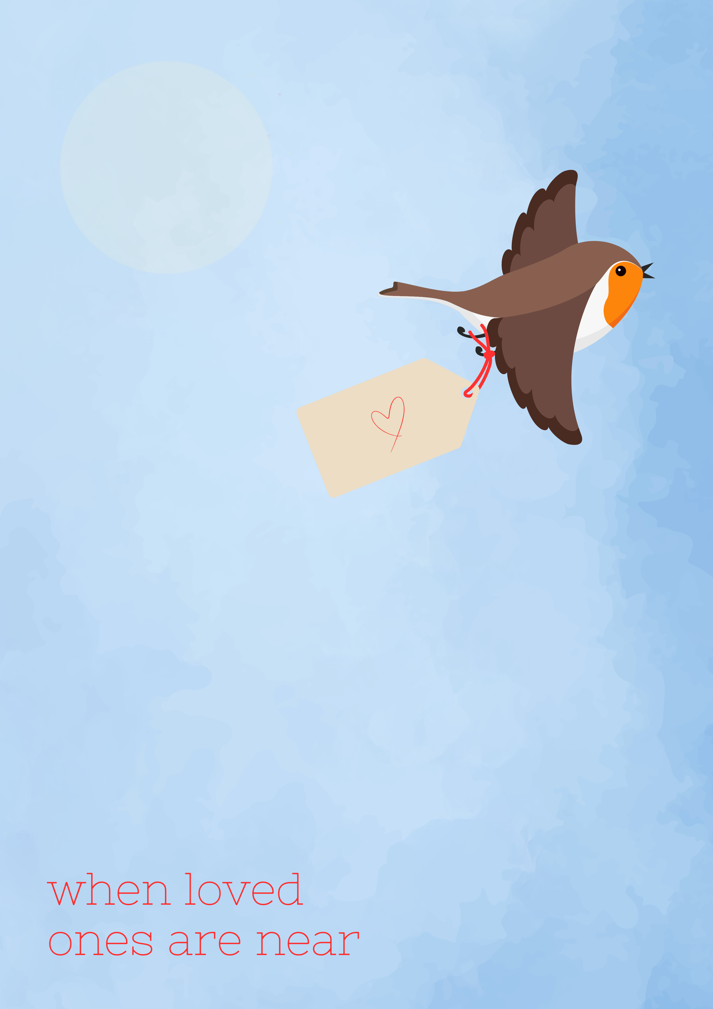 Robin's appear (flying robin) wall art print