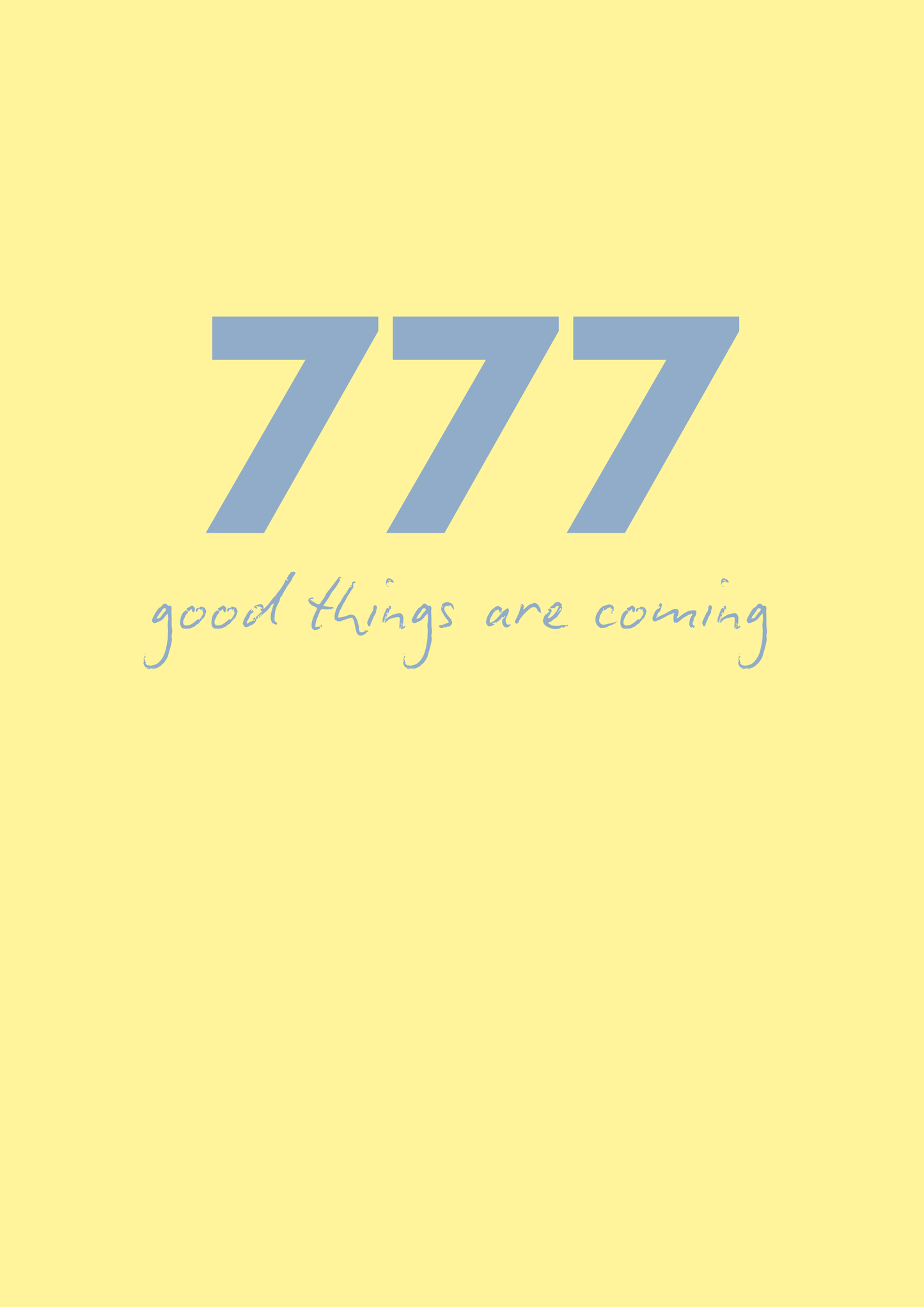 777 Angel Time Wall Art Print | Good things are coming