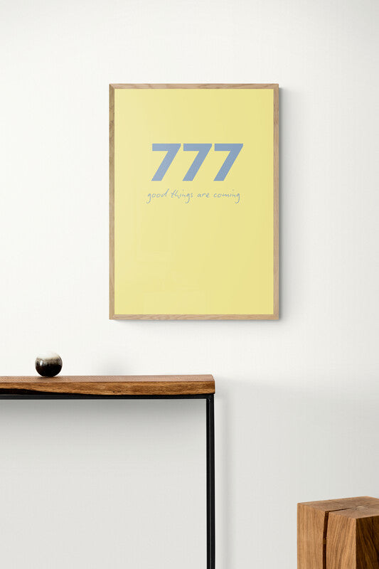 777 Angel Time Wall Art Print | Good things are coming