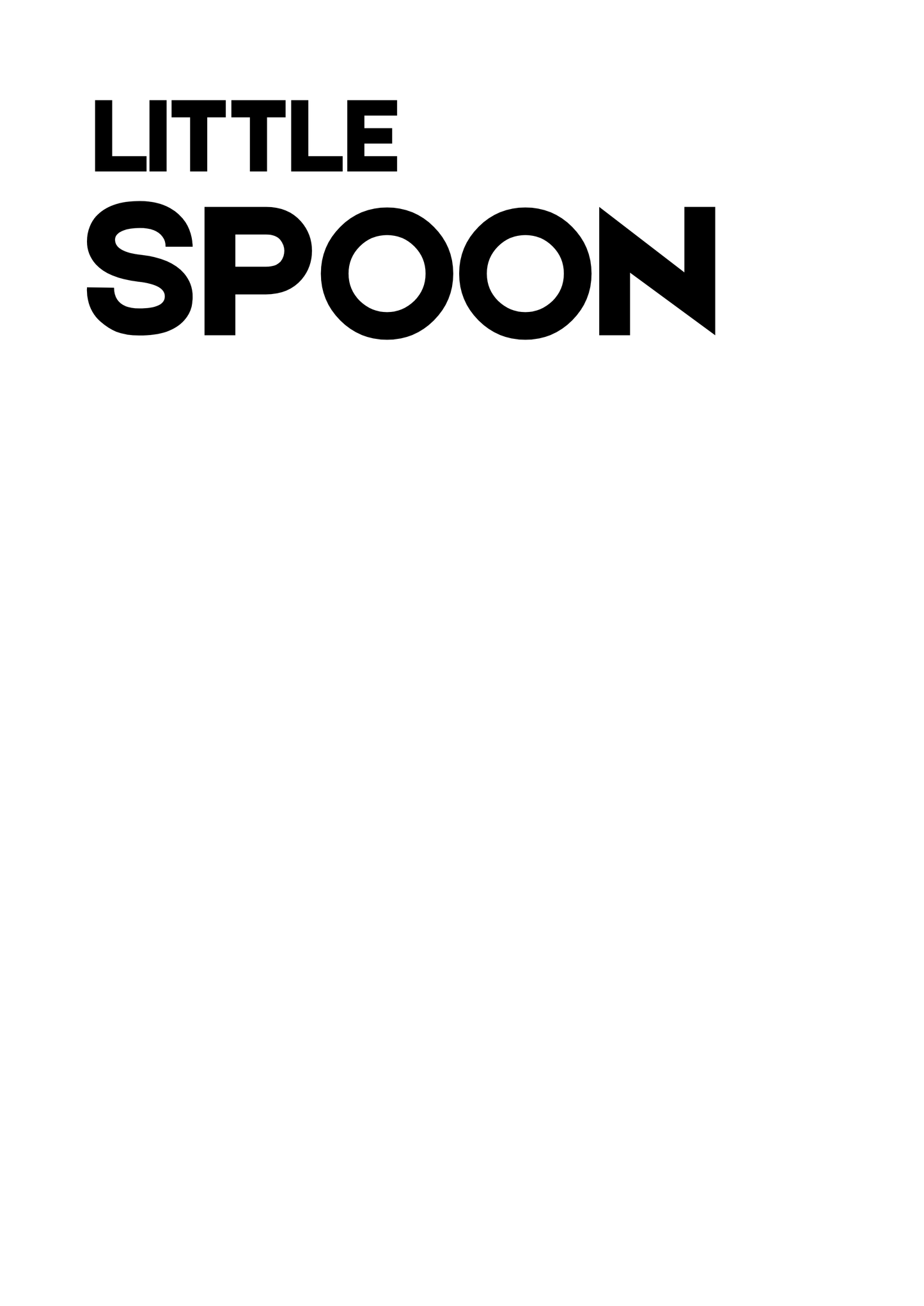 Big spoon, little spoon wall art print set of 2