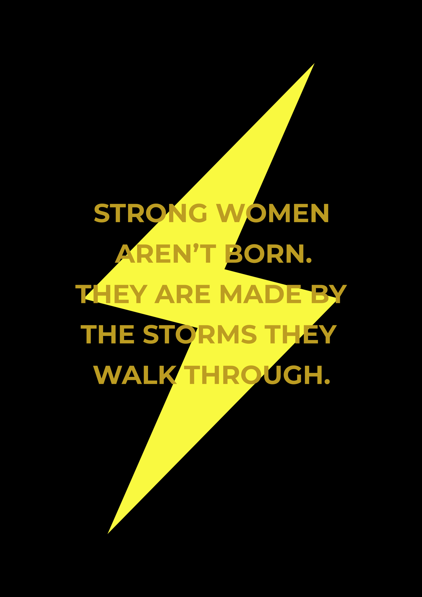 Strong women aren't born | Inspirational art print