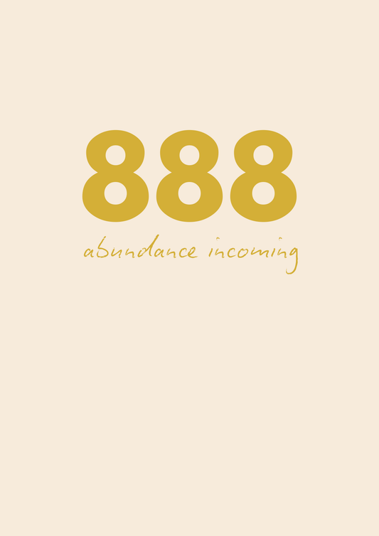 888 Angel Time Wall Art Print | Abundance incoming
