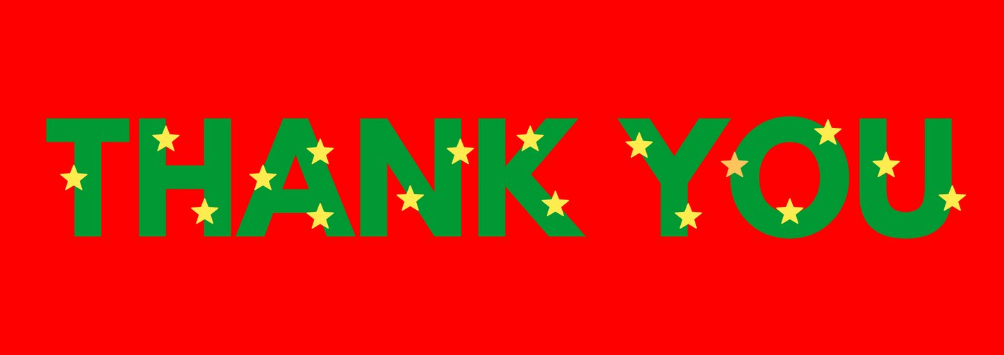 Christmas "thank you" signs