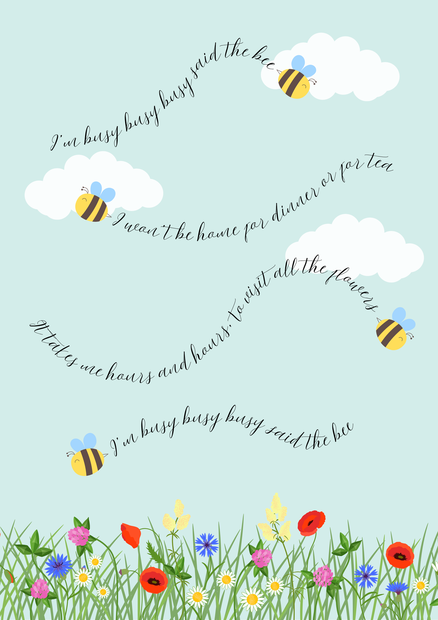 Busy Bee wall art print
