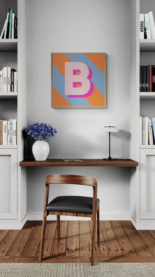 Personalised square letter prints