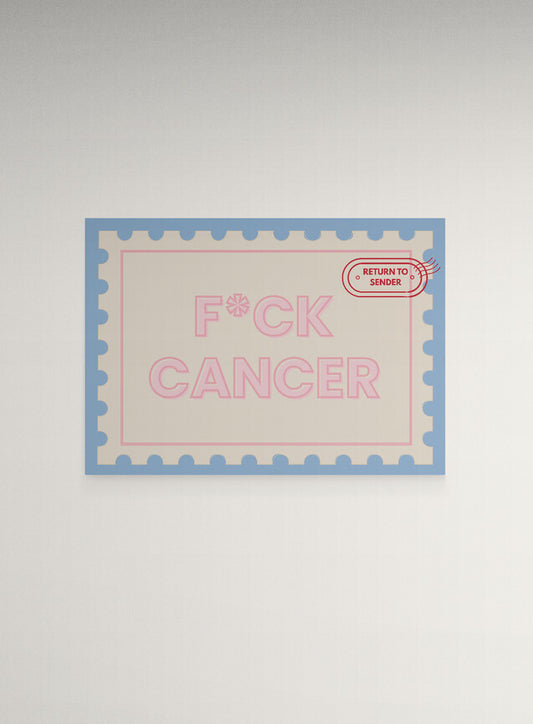 "F*ck cancer" greetings card