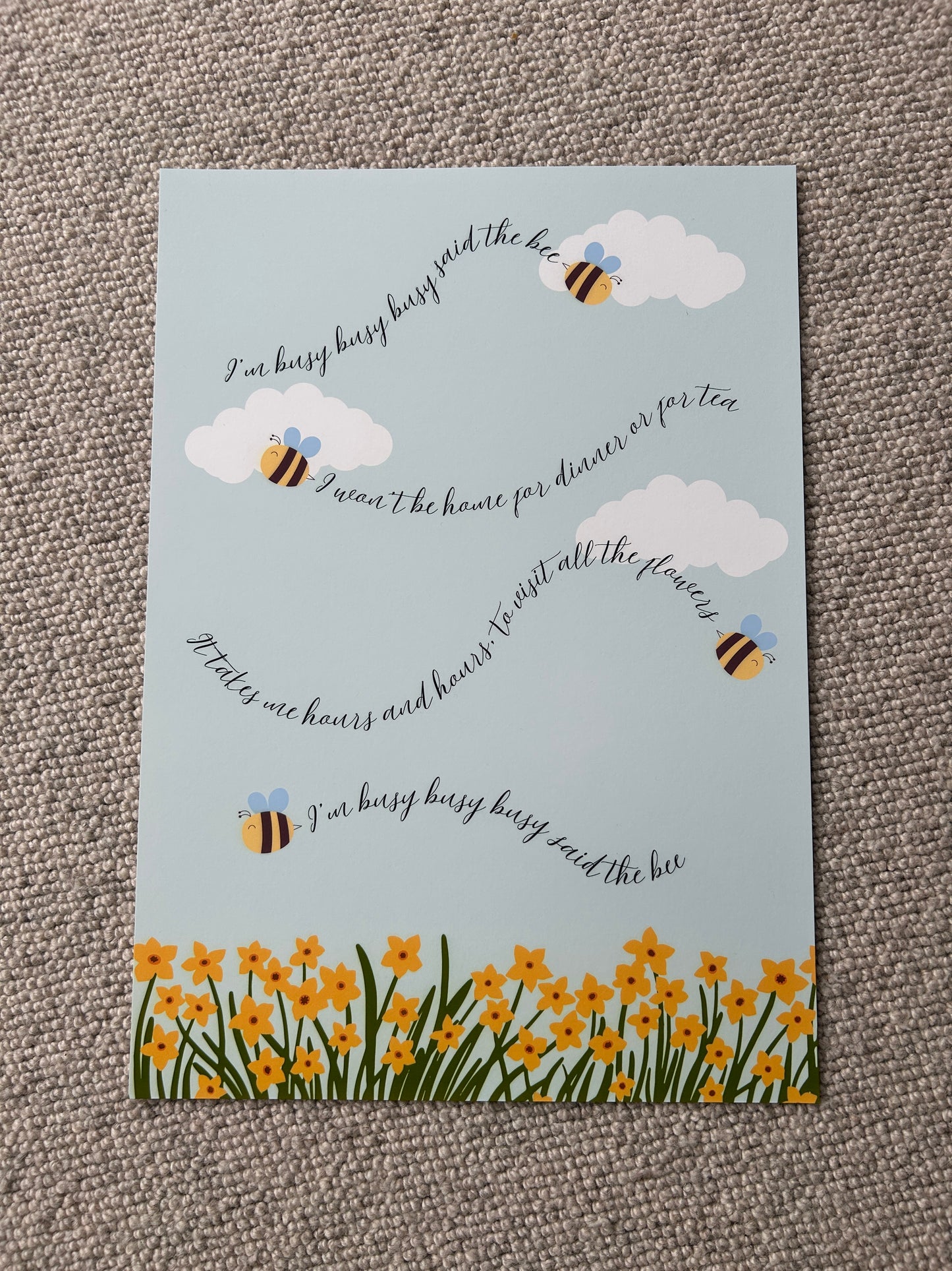Busy Bee wall art print