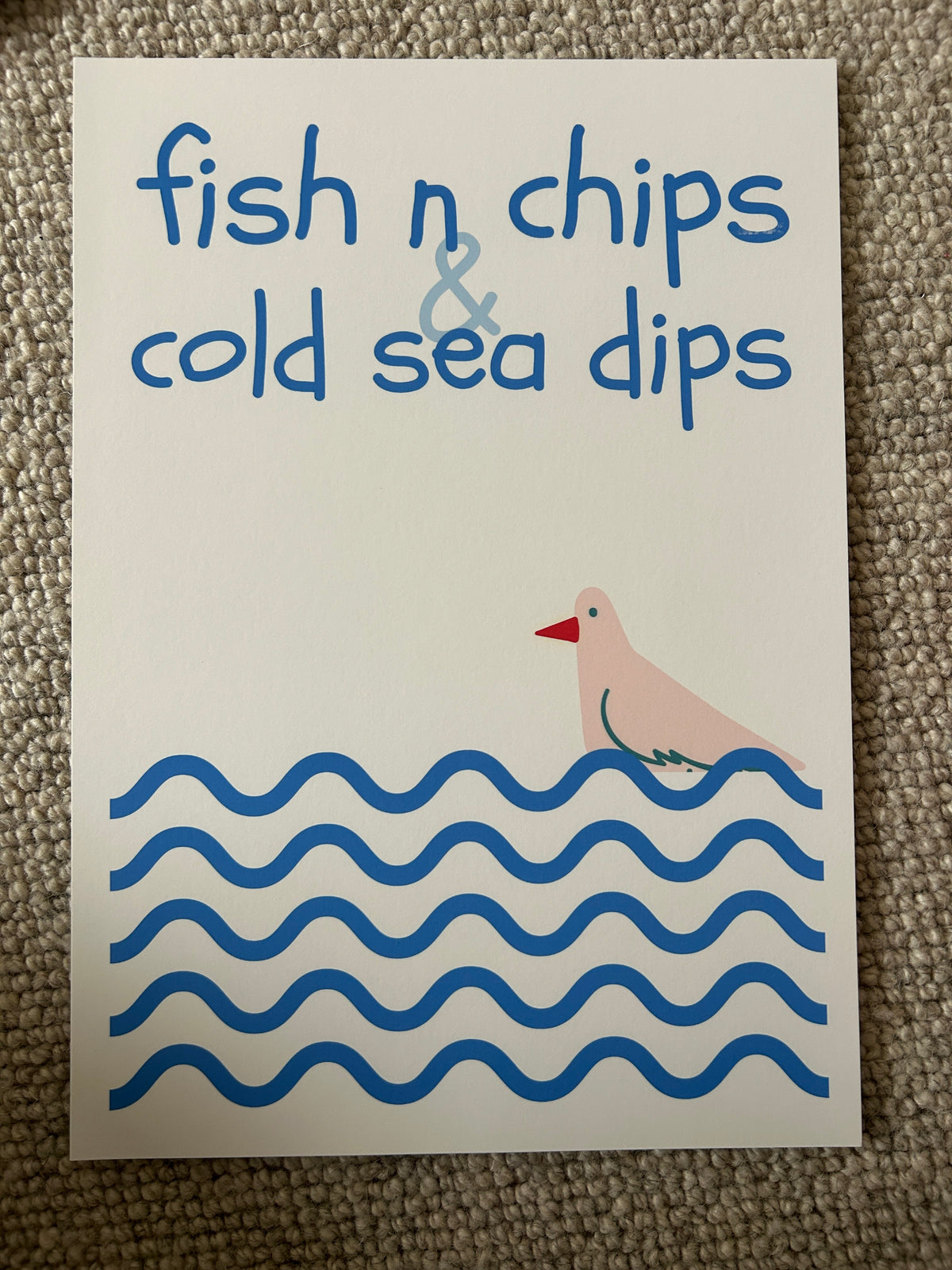 Fish n chips and cold sea dips wall art print SSF