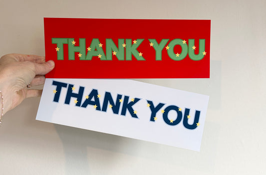 Christmas "thank you" signs